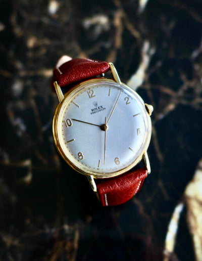 1950年代製 ロレックス メンズ プレシジョン Ref.4222 オーバーサイズ 35mm 18Kゴールド 腕時計